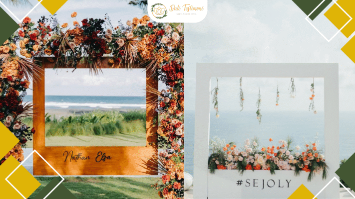 Photobooth dengan Dekorasi Bunga